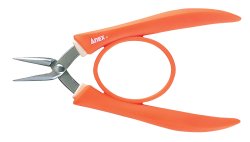 画像1: Anex  ステンレス製 精密ラバーグリップヤットコ No.252　片丸タイプ。